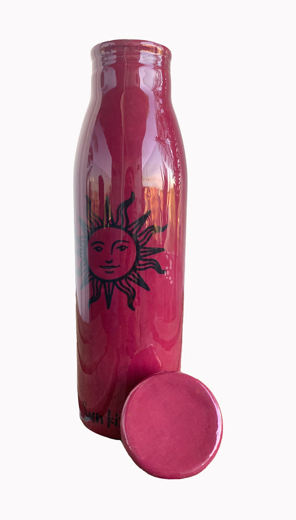 Botella de cobre Rosa Vino.