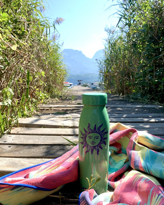 Botella de cobre Verde Agua